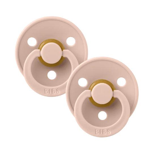 BIBS / Dummy Round Nipple 2 Pack - Blush