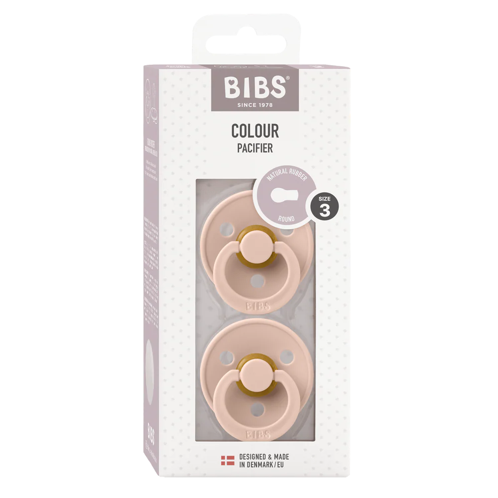 BIBS / Dummy Round Nipple 2 Pack - Blush