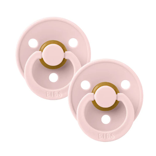 BIBS / Dummy Round Nipple 2 Pack - Blossom
