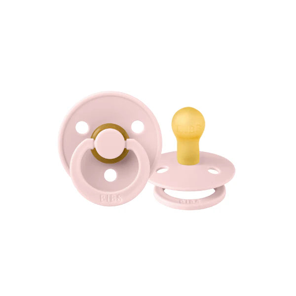 BIBS / Dummy Round Nipple 2 Pack - Blossom