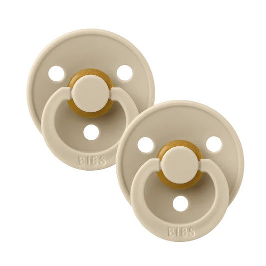 BIBS / Dummy Round Nipple 2 Pack - Vanilla