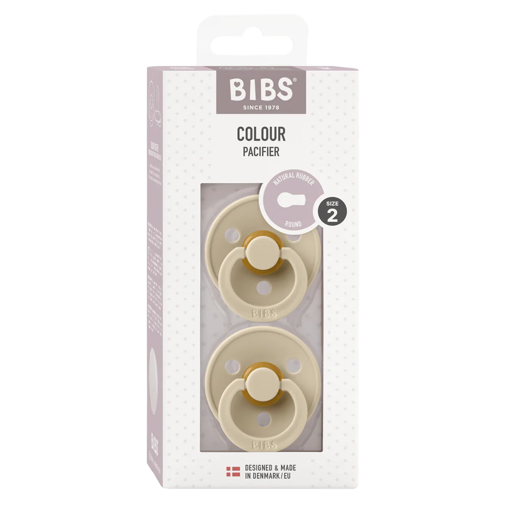 BIBS / Dummy Round Nipple 2 Pack - Vanilla