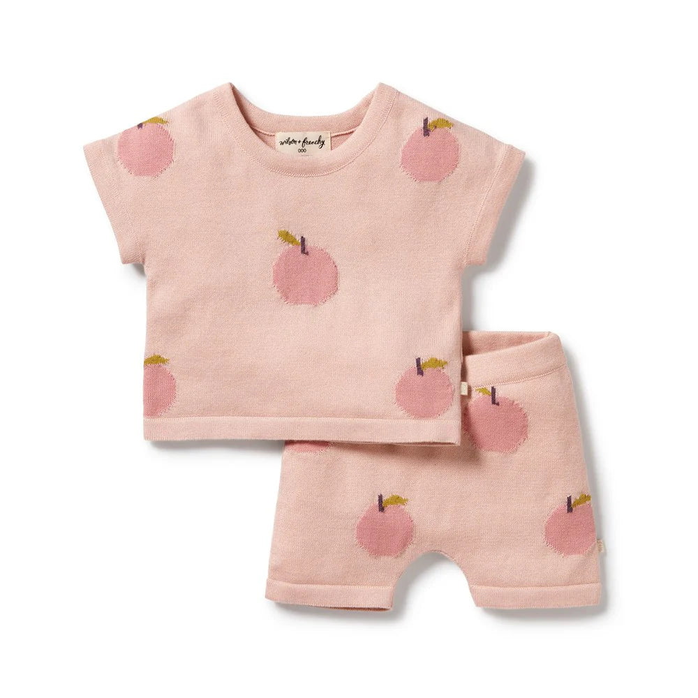 Wilson & Frenchy / Just Peachy Organic Knitted Set