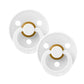 BIBS / Dummy Round Nipple 2 Pack - White
