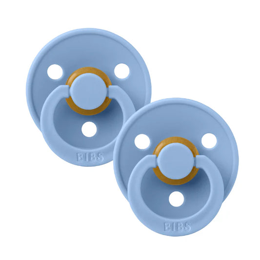 BIBS / Dummy Round Nipple 2 Pack - Sky Blue