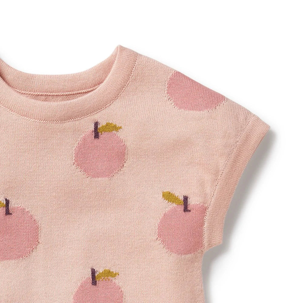 Wilson & Frenchy / Just Peachy Organic Knitted Growsuit