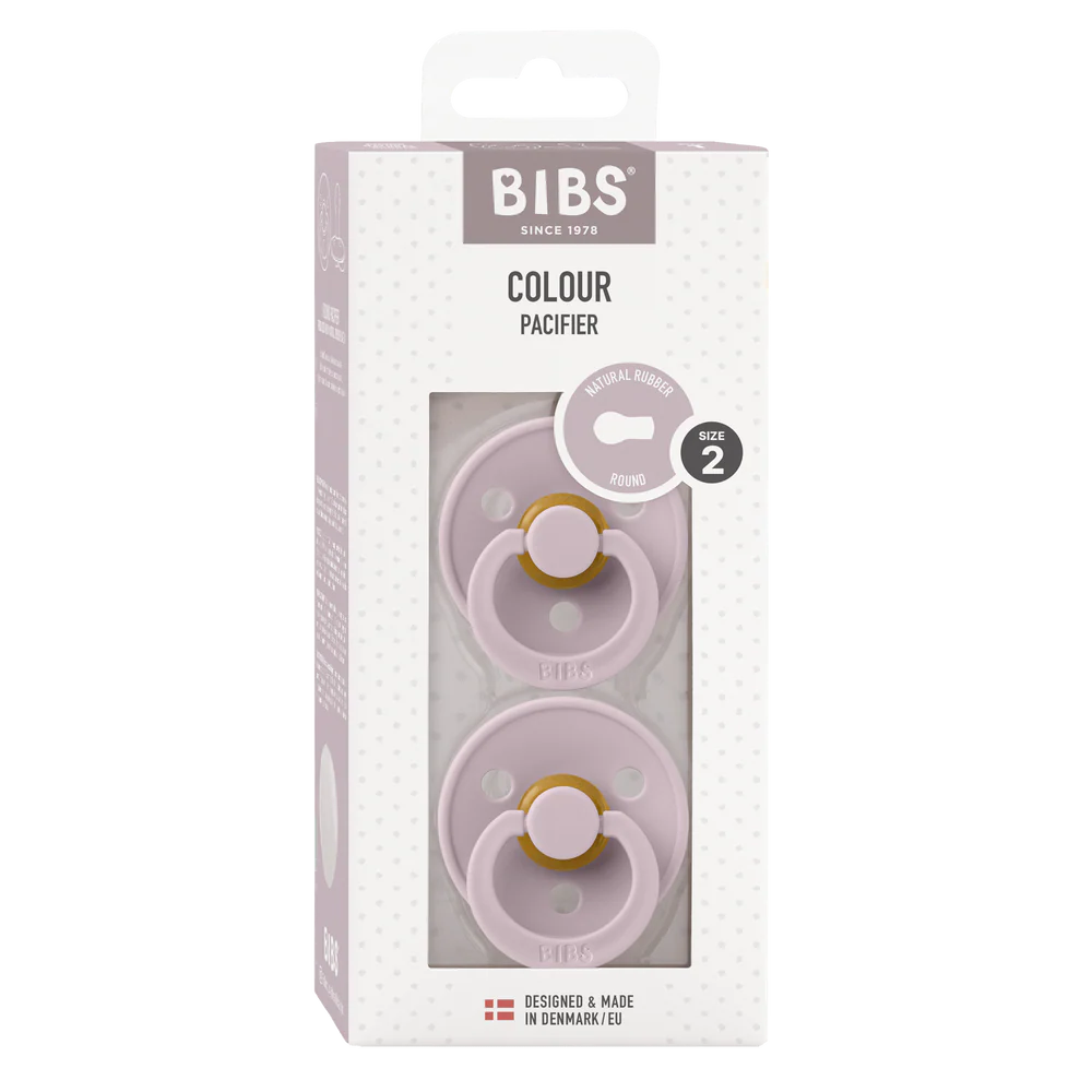 BIBS / Dummy Round Nipple 2 Pack - Dusky Lilac