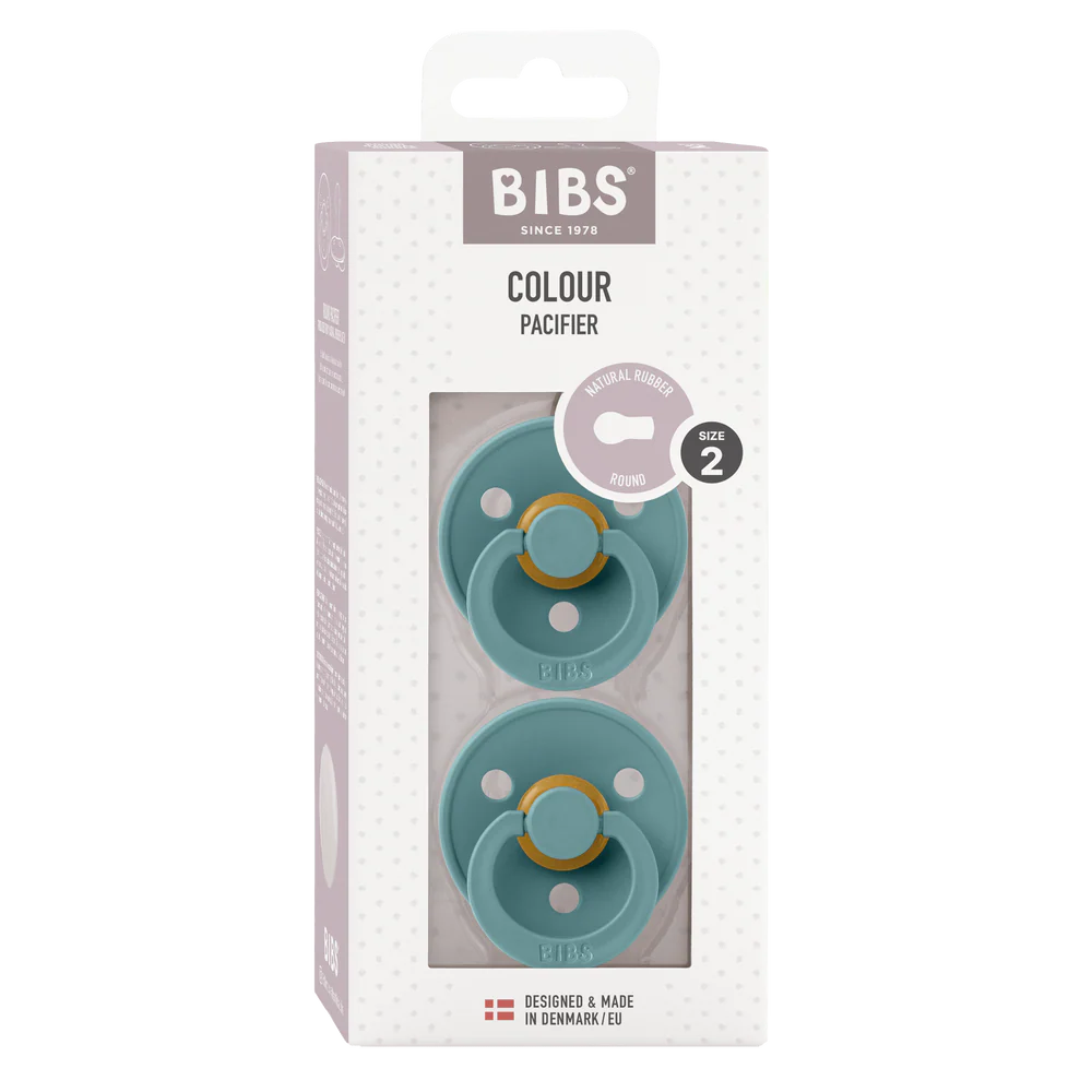 BIBS / Dummy Round Nipple 2 Pack - Island Sea