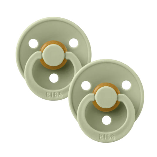 BIBS / Dummy Round Nipple 2 Pack - Sage