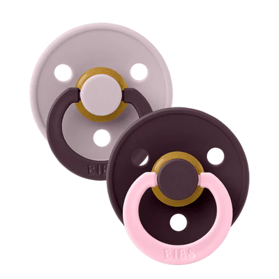 BIBS / Dummy Round Nipple 2 Pack - Fusion Dusky Lilac/Plum