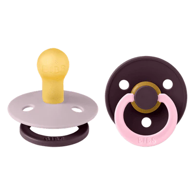 BIBS / Dummy Round Nipple 2 Pack - Fusion Dusky Lilac/Plum