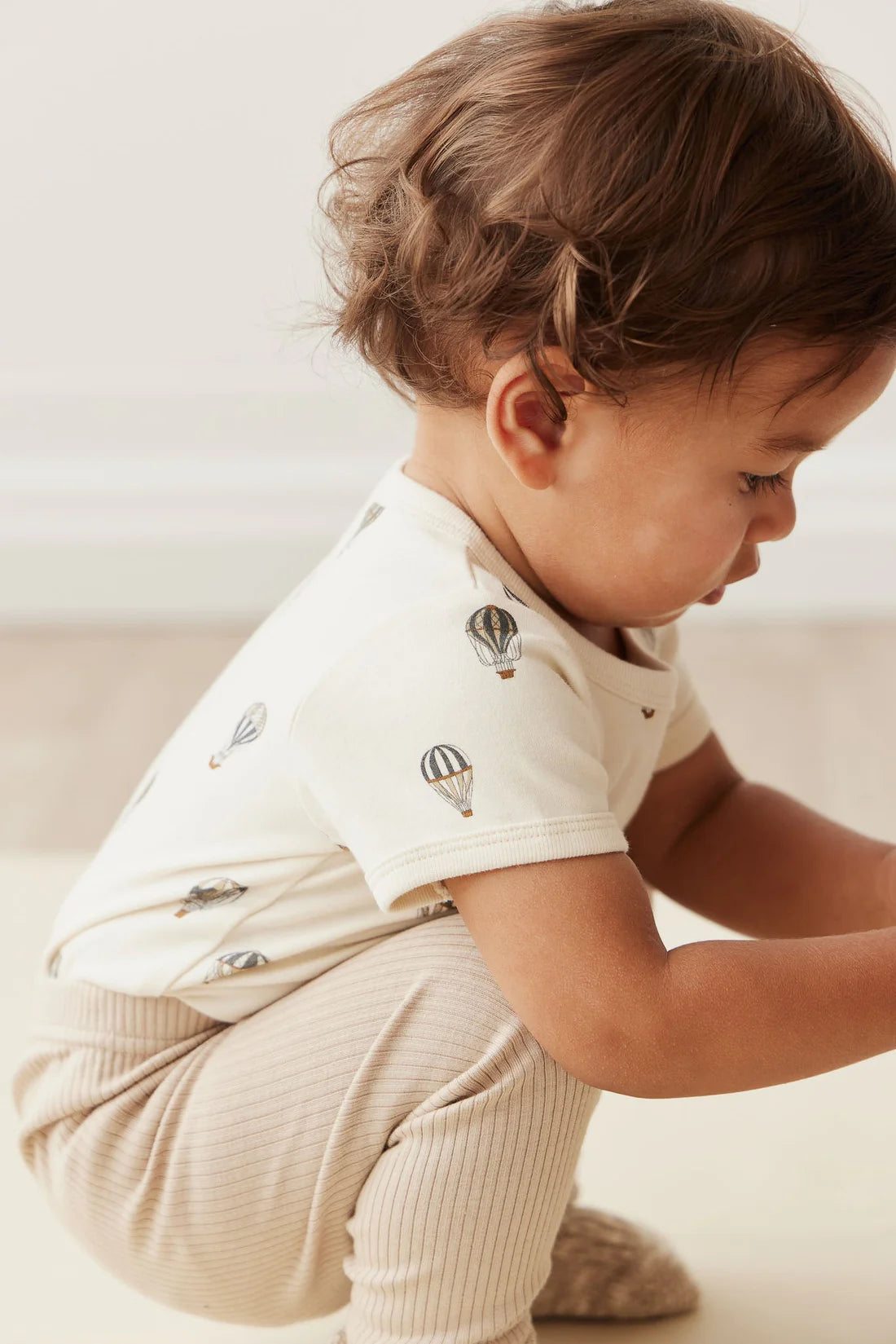 Jamie Kay / Hudson Short Sleeve Bodysuit - Montgolfiere Cloud