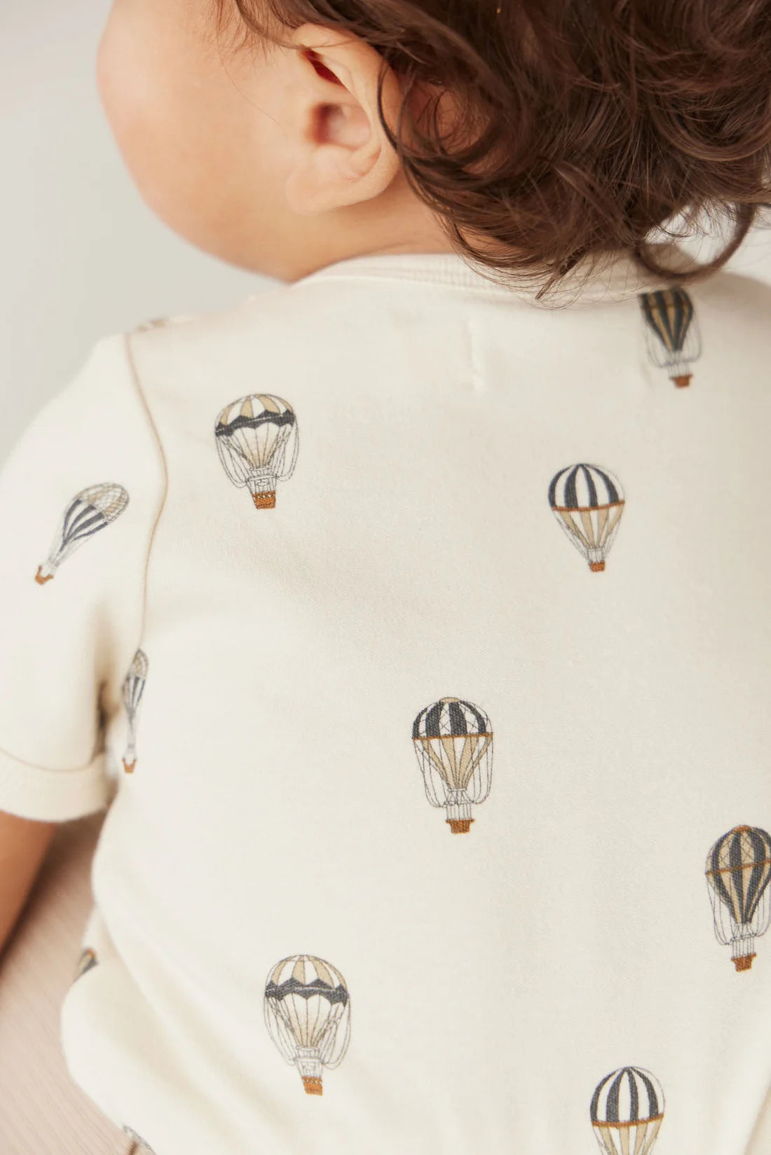 Jamie Kay / Hudson Short Sleeve Bodysuit - Montgolfiere Cloud