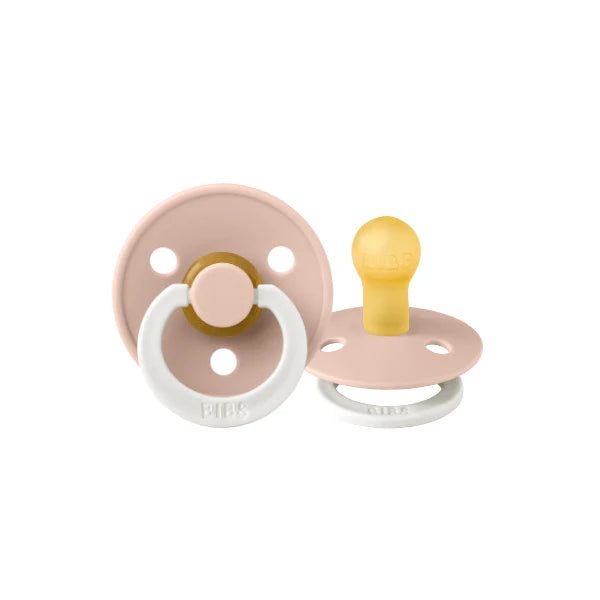 BIBS / Glow Dummy Round Nipple 2 Pack - Blush