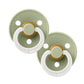 BIBS / Glow Dummy Round Nipple 2 Pack - Sage