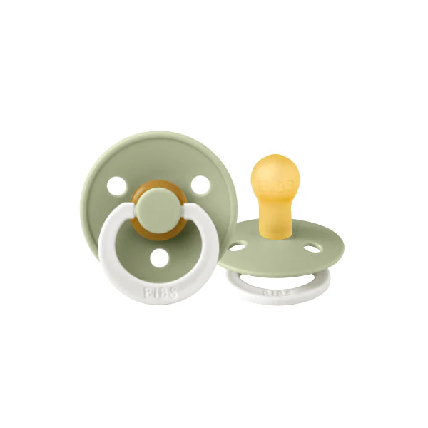 BIBS / Glow Dummy Round Nipple 2 Pack - Sage