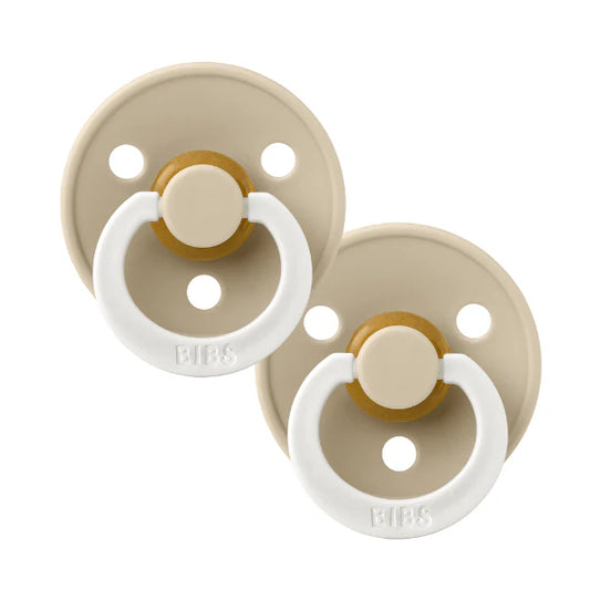 BIBS / Glow Dummy Round Nipple 2 Pack - Vanilla