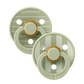 BIBS / Dummy Round Nipple 2 Pack - Pin Stripe Sage