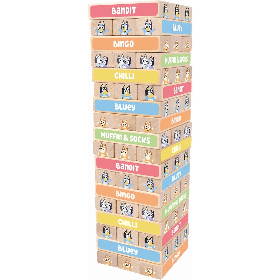 Bluey / Wooden Tumbling Tower