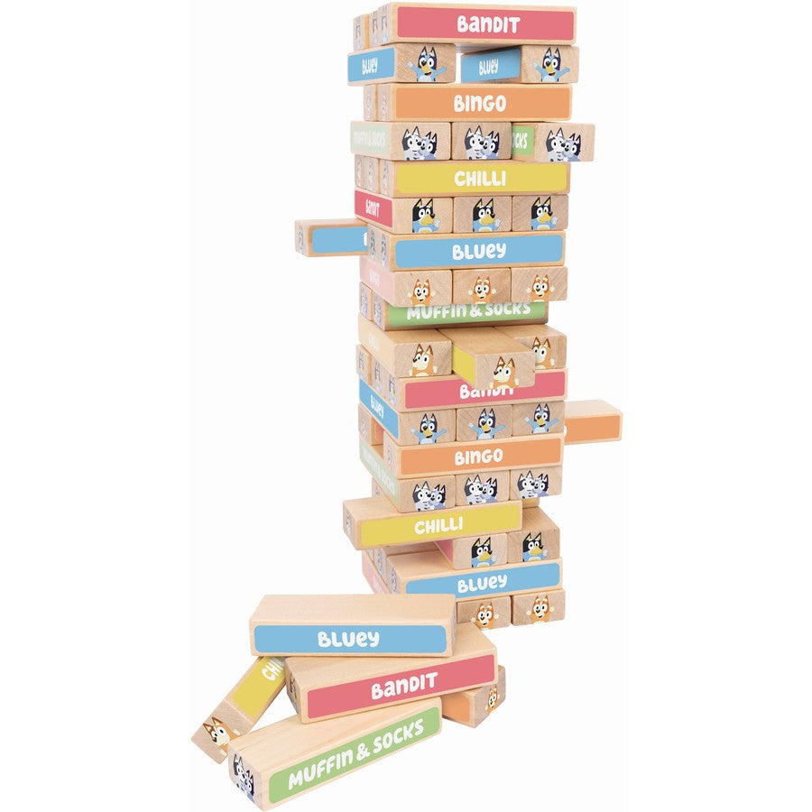 Bluey / Wooden Tumbling Tower