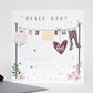 New Baby Girl Card - Belly Button