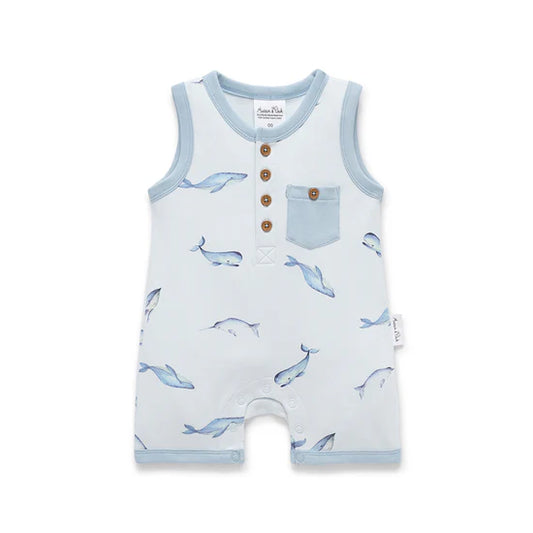 Aster & Oak  / Under the Sea Henley Romper