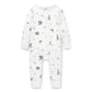 Aster & Oak  /  Native Animals Long Sleeve Zip  Romper