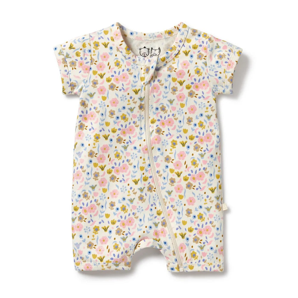 Wilson & Frenchy / Ava Floral Organic Boyleg Zipsuit