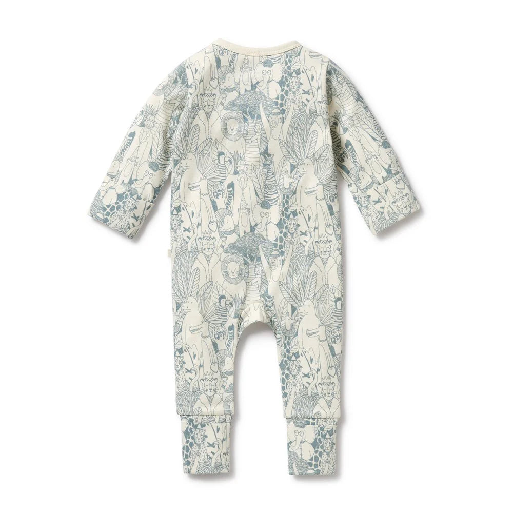 Wilson & Frenchy / Hello Friends Organic Zipsuit with Feet