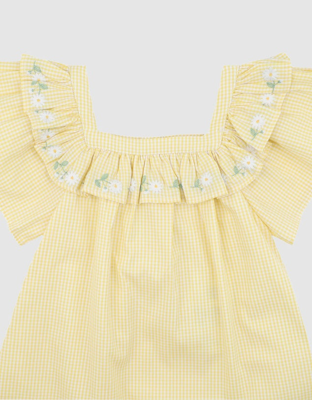 Bebe By Minihaha / Libby Check Dress with Emb Yoke