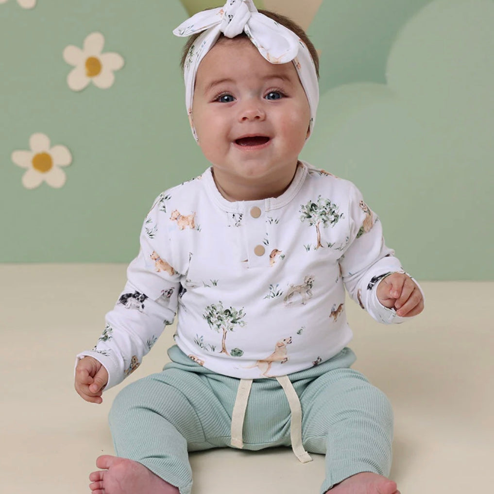 Snuggle Hunny / Long Sleeve Bodysuit - Dog Park