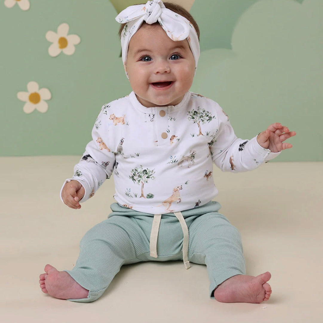 Snuggle Hunny / Long Sleeve Bodysuit - Dog Park