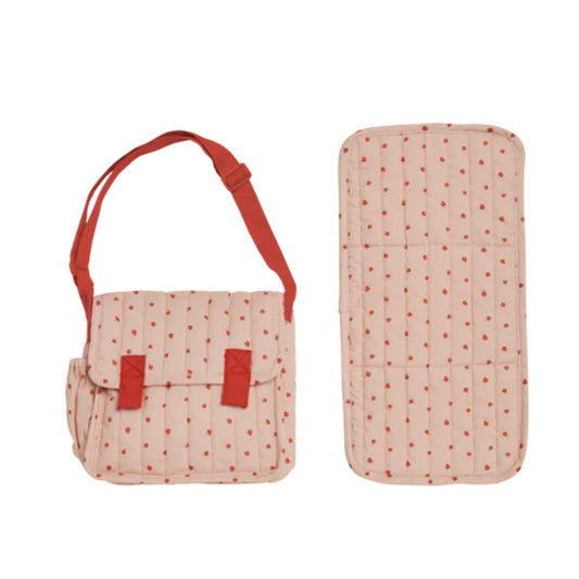 Olli Ella / Carrie Convertible Changing Bag - Strawberry