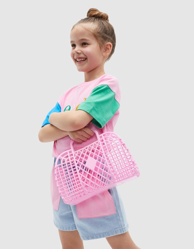 Sun Jellies Retro Basket Bubblegum Pink