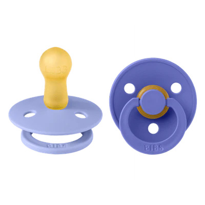 BIBS / Dummy Round Nipple 2 Pack - Hush/Grape