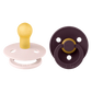 BIBS / Dummy Round Nipple 2 Pack - Petal/Plum