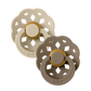BIBS / Boheme Dummy Round Nipple 2 Pack - Vanilla/Dark Oak