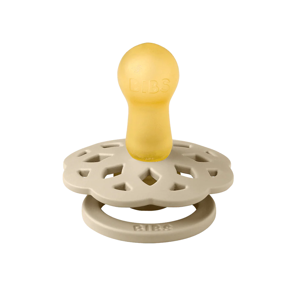 BIBS / Boheme Dummy Round Nipple 2 Pack - Vanilla/Dark Oak
