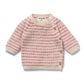 Wilson & Frenchy / Rhubarb & Cream Knitted Stripe Kimono Cardigan