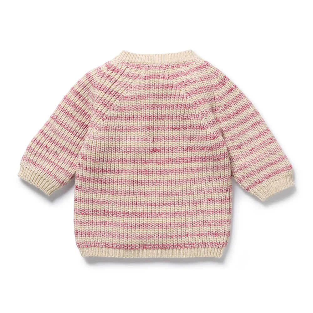 Wilson & Frenchy / Rhubarb & Cream Knitted Stripe Kimono Cardigan