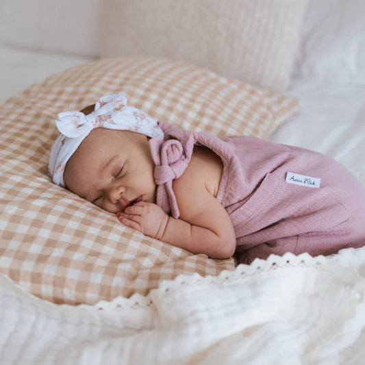 Aster & Oak / Pink / Muslin Tie Top Romper
