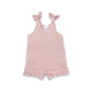 Aster & Oak / Pink / Muslin Tie Top Romper