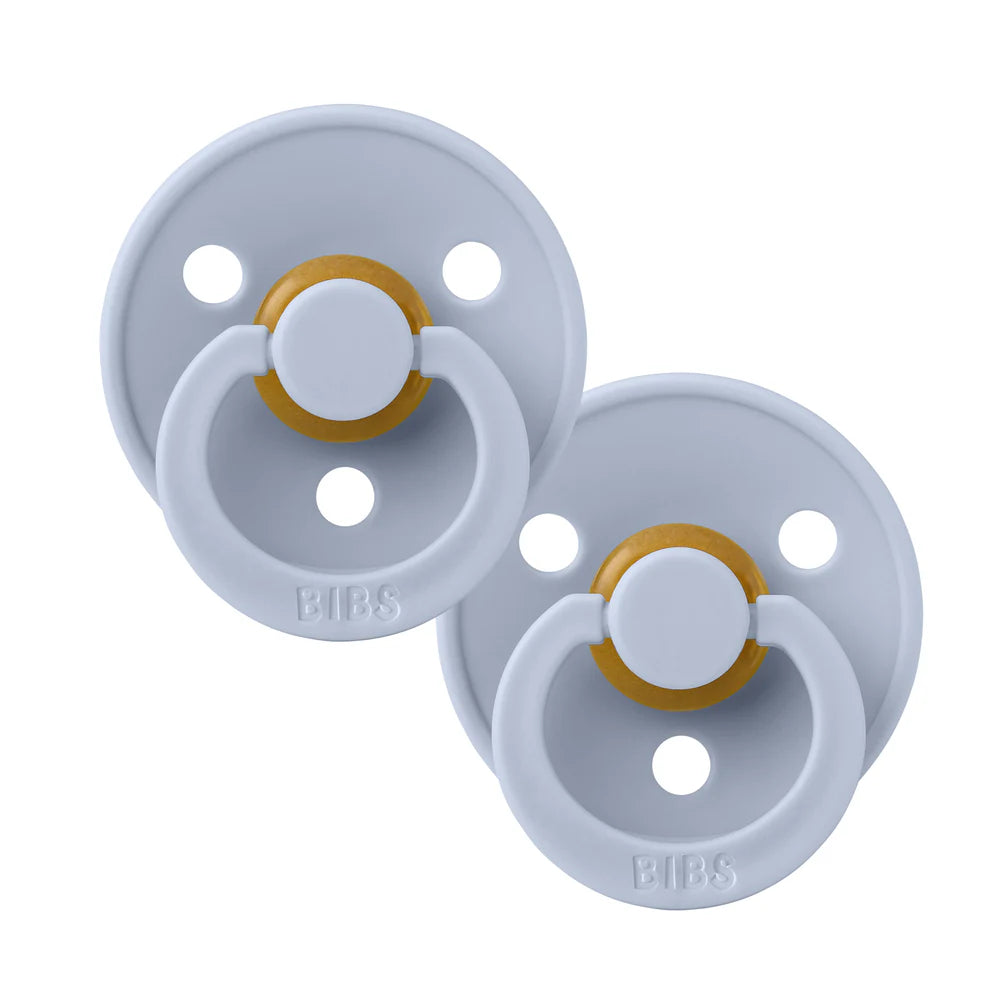 BIBS / Dummy Round Nipple 2 Pack - Dusty Blue