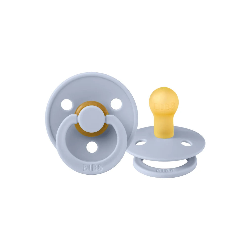 BIBS / Dummy Round Nipple 2 Pack - Dusty Blue
