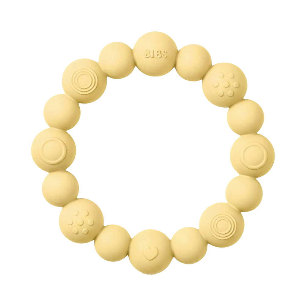 BIBS / Teething Ring Beaded - Pale Butter