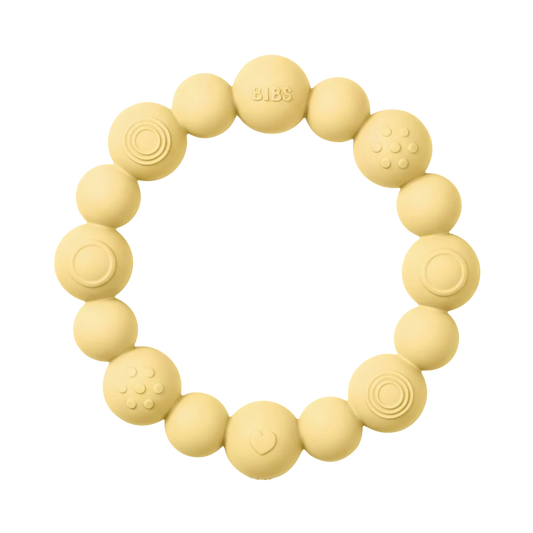 BIBS / Teething Ring Beaded - Pale Butter
