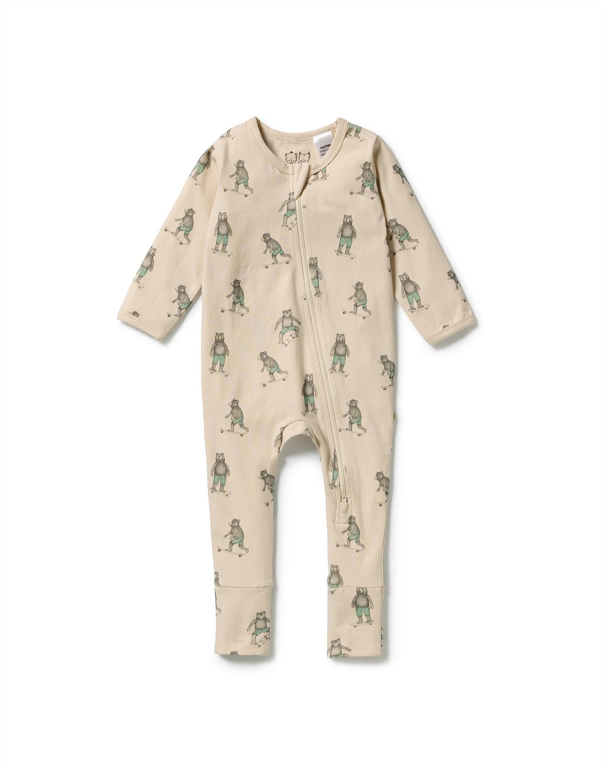 Wilson & Frenchy / Skater Club Organic Zipsuit with Feet