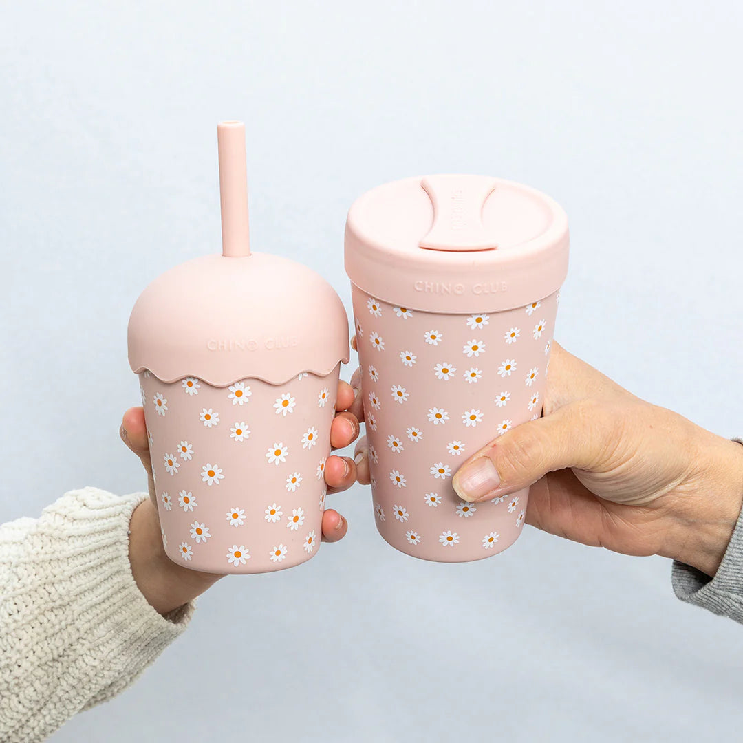 Chino Club / Mini Smoothie Cup & Straw 200ml - Daisy