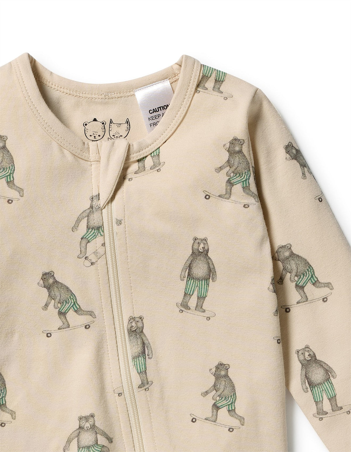 Wilson & Frenchy / Skater Club Organic Zipsuit with Feet