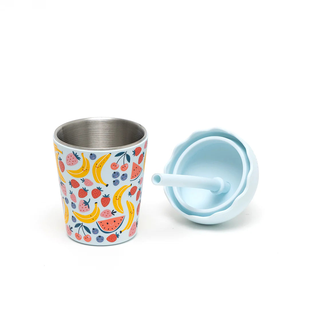 Chino Club / Mini Smoothie Cup & Straw 200ml - Fruits Blue